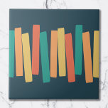 Carreau Mi-Siècle Moderne Atomique Blocs funky Turquoise O<br><div class="desc">Décor inspiré du milieu du siècle,  amusant et audacieux avec des blocs funky et colorés. Parfait pour les amateurs de style rétro et vintage.</div>