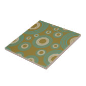 Carreau Mi-siècle moderne Cercle vert brillant (Côté)