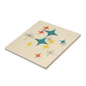 Carreau Mi-siècle moderne de l'ère atomique Starbursts Tur (Côté)