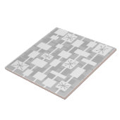 Carreau Mi-siècle moderne géométrique gris clair (Côté)