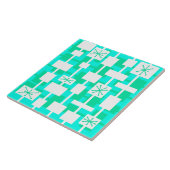 Carreau Mi-siècle moderne géométrique Turquoise (Côté)