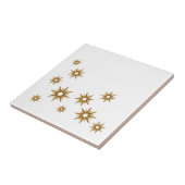 Carreau Mi-siècle moderne Golden Starburst Design céramiqu (Côté)