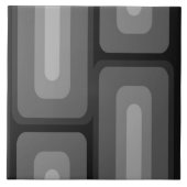 Carreau Mi-Siècle Moderne Long Rectangles gris foncé (Devant)