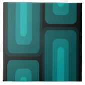 Carreau Mi-Siècle Moderne Long Rectangles Turquoise (Devant)