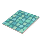 Carreau Mi-siècle moderne Motif Océan bleu (Côté)