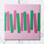 Carreau Mi-Siècle Moderne Nuageux Blocs Rose, Vert<br><div class="desc">Décor inspiré du milieu du siècle,  amusant et audacieux avec des blocs funky et colorés. Parfait pour les amateurs de style rétro et vintage.</div>