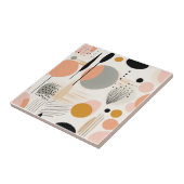 Carreau Mi-siècle moderne Peach Gold Abstrait (Côté)