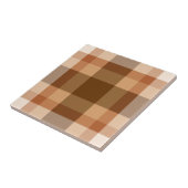Carreau Mi-siècle moderne Plaid, Brown, beige et cuivre (Côté)