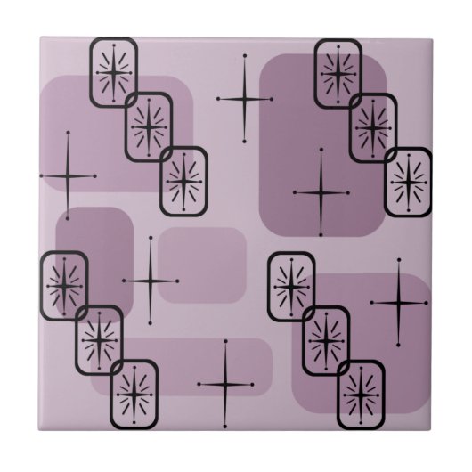 Carreau Mi-siècle moderne Spoutnik Mauve (Devant)