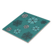 Carreau Mi-Siècle Moderne Starburks Turquoise (Côté)