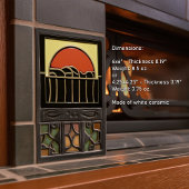 Carreau Mi-siècle Sundown Water Arts Crafts Movement