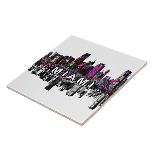 Carreau Miami, Floride en graffiti (Côté)