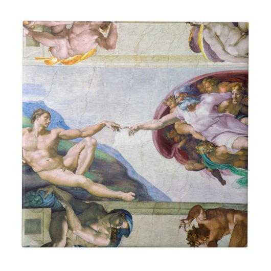 Carreau Michelangelo - Création d'Adam, Chapelle Sixtine (Devant)