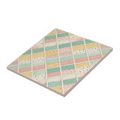 Carreau Mid-Century Geometric Design with Dots & Lines 4 (Côté)