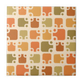 Carreau Mid Century Modern Pattern Ochre (Devant)