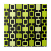 Carreau Mid Century Modern Square Columns Black Chartreuse (Devant)