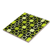 Carreau Mid Century Modern Square Columns Black Chartreuse (Côté)