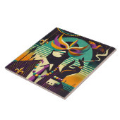 Carreau Mid Century Retro 60s Mardi Gras The Smoking Man (Côté)