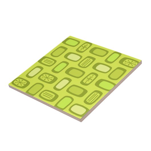 Carreau Midcentury MCM Rounded Rectangles Chartreuse (Côté)