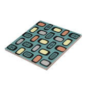 Carreau Midcentury MCM Rounded Rectangles Turquoise Colorf (Côté)