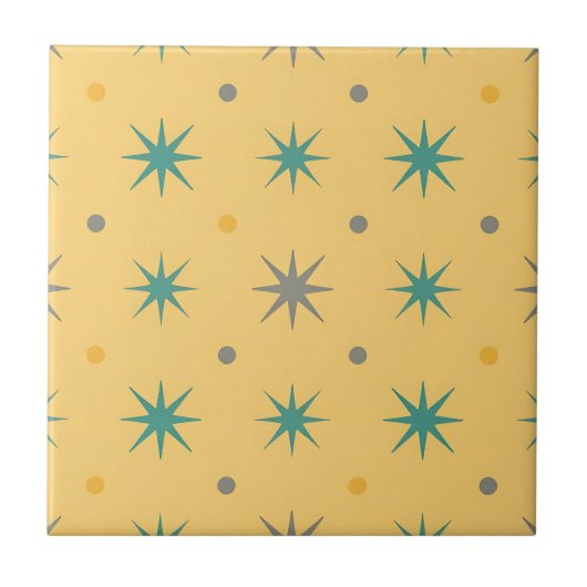 Carreau Midcentury Starburst Seamless Pattern (Devant)