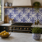 Carreau Midnight Bloom Classic Blue Floral Mosaic