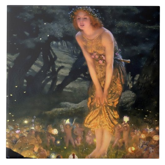 Carreau “Midsummer Eve” by Edward Robert Hughes (Devant)