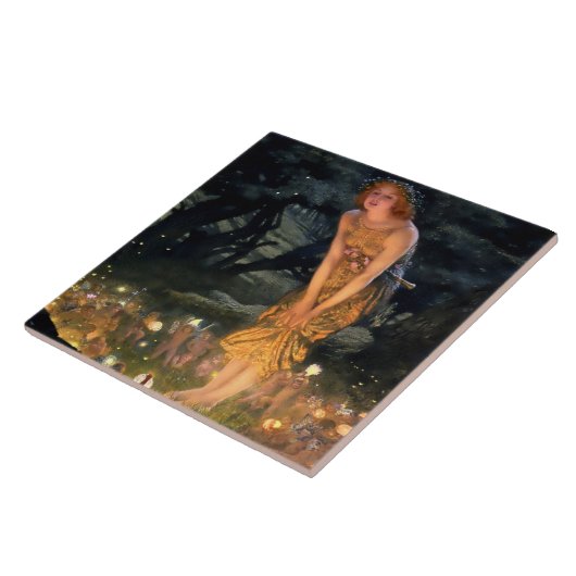 Carreau “Midsummer Eve” by Edward Robert Hughes (Côté)