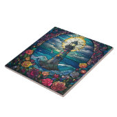 Carreau mignon amoureux du phare de plage (Côté)