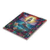 Carreau mignon amoureux du phare de plage (Côté)