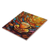 Carreau mignon café cuisine faux vitrail (Côté)