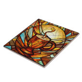 Carreau mignon café cuisine faux vitrail (Côté)