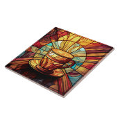 Carreau mignon café cuisine faux vitrail (Côté)