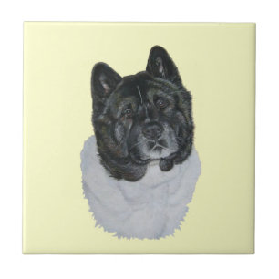 Carreau mignon chien américain à tête noire