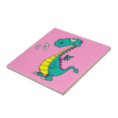 Carreau mignon dragon bouffant des anneaux de fumée dessin (Côté)