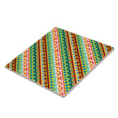 Carreau Mignon motifs aztèques colorés design (Côté)