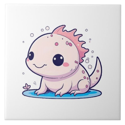 Carreau mignon philosophe axolotl (Devant)