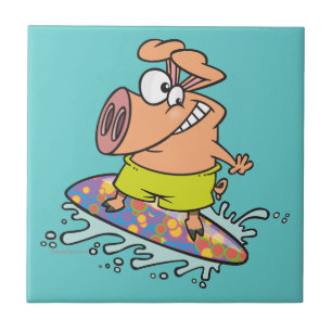 Carreau mignon surfeur surfeur porcin