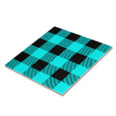 Carreau mignon turquoise buffle plaid motif (Côté)