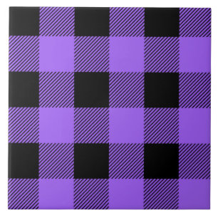 Carreau mignon violet de buffle plaid Style campagnard