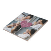 Carreau Mignonne cadeau de la première mère | Collage de p (Côté)