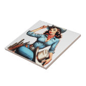 Carreau Mignonne fille de pays Vintage (Côté)