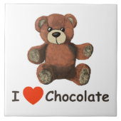 Carreau Mignonne I Coeur (Amour) Chocolat Teddy Ours (Devant)