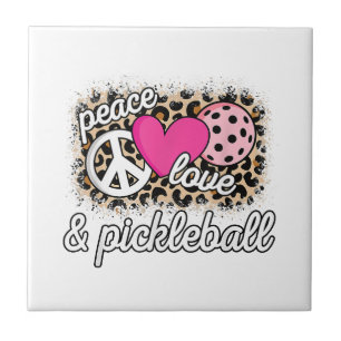 Carreau Mignonne Peace Love Pickleball Player Funny Pickle