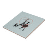 Carreau Mignonne vintage fille romantique silhouette march (Côté)