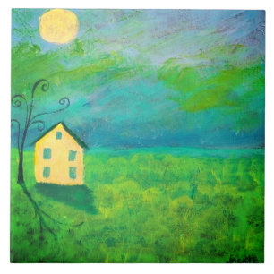 Carreau Milieu de la peinture Abstraite nulle part