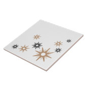 Carreau Milieu de siècle moderne Starburst rose et argent  (Côté)