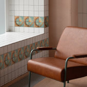 Carreau Milieu du siècle Arcs Aqua Vintage