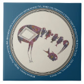 Carreau Mimbres Poterie Design Grue Manger Poisson (Devant)
