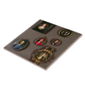 Carreau Miniatures de LtoR, TtoB : Frances Teresa Stuart, (Côté)
